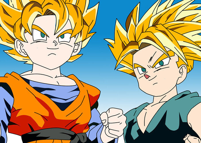 As caudas de Trunks e Goten?