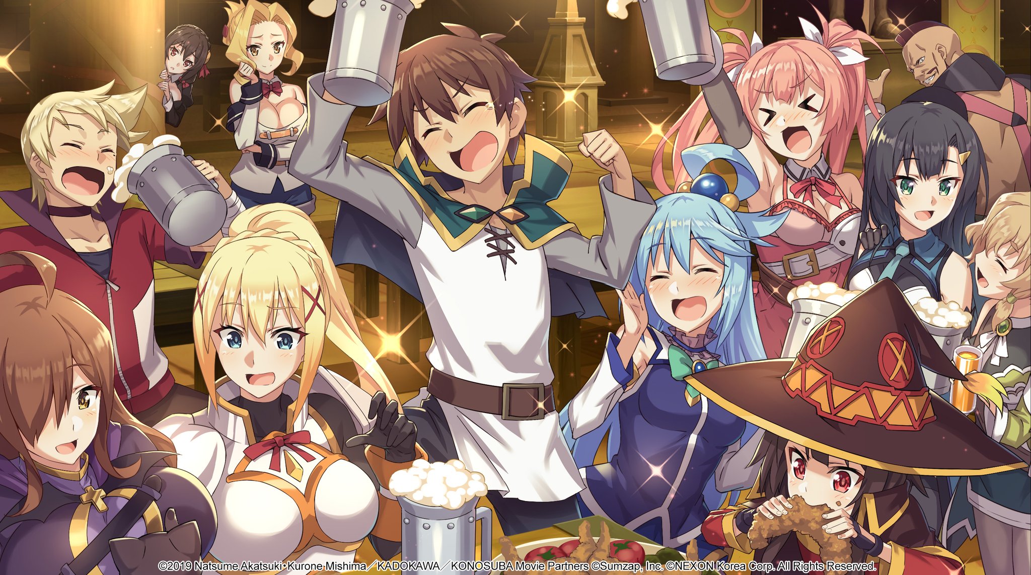 Konosuba: site revela data de estreia e elenco musical