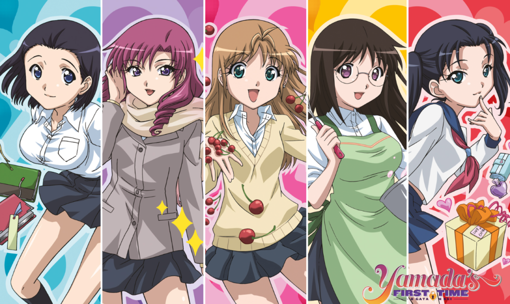 Alguns personagens femininos do anime B Gata H-Kei.