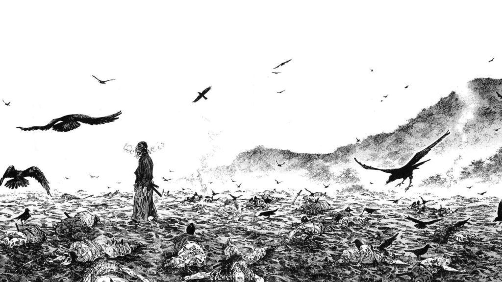 Wallpaper retirado do mangá de Vagabond de Inoue Takehiko que conta a história de Miyamoto Musashi